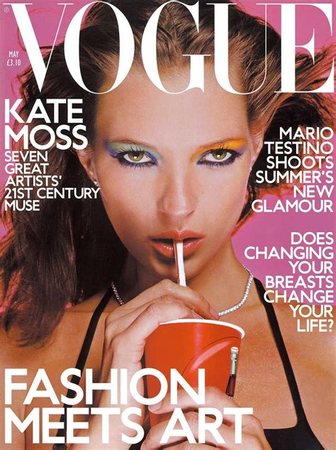 Kate Moss Sarah Morris British Vogue Uk May 2000 Vogue Magazine Covers