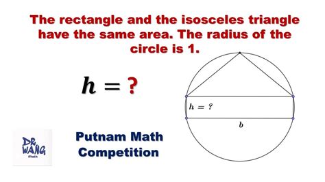 Putnam Math Contest A Rectangle And Isosceles Triangle Inscribed In A