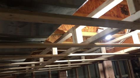 Finishing My Basement Soffit Framing Around Duct Work Youtube