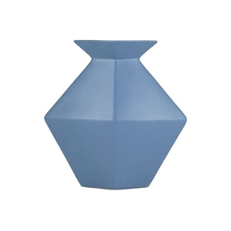 Blue Ceramic Geometric Vase Wilford Lee Home Accents