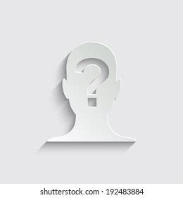 Male Profile Silhouette Question Mark Shadow Stock Vector Royalty Free