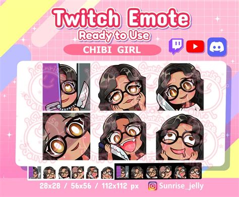 Twitch Emotes MEGA Pack Curly Black Hair Brown Eyes Tan Etsy