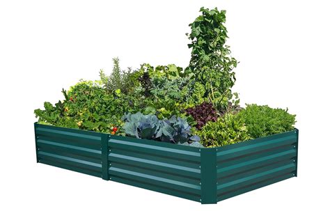 Galvanized Raised Garden Bed Metal Outdoor For Gardening Vegetables Flower Garden Raised Planter