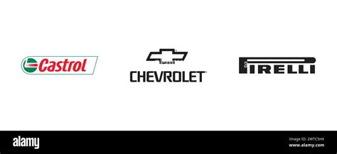 Pirelli,Chevrolet,Castrol. Editorial vector logo collection Stock ...