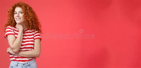 Cheerful Lively Cute Tender Redhead Curly Girl Romantic Summer Mood