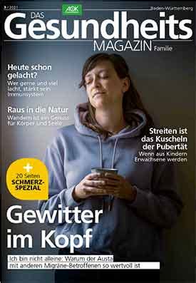 REPORTAGE zum Thema Migräne für das AOK Magazin