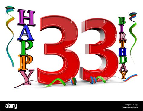 Happy 33. Birthday Stock Photo - Alamy