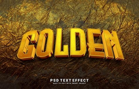 Efecto De Texto Dorado Archivo Psd Premium