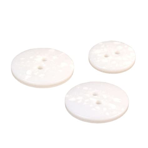 Lot De Boutons Rond Plastique Recycl Trous Blanc Mm Boutons