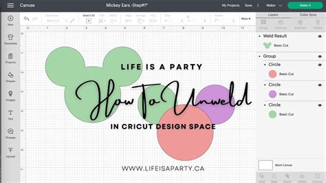 How To Unweld In Cricut Design Space YouTube