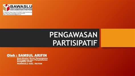 Pengawasan Partisipatif Pemilu 2024pptx