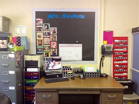 Teachers Desk Area School Desks School Supplies Organization