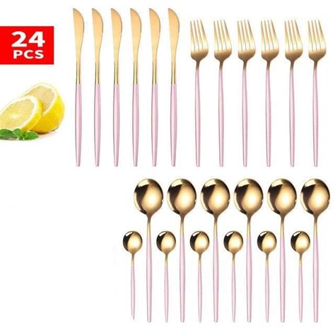 Menagere Pink Gold Service De Couverts Dor S Pour La Maison Pi Ces