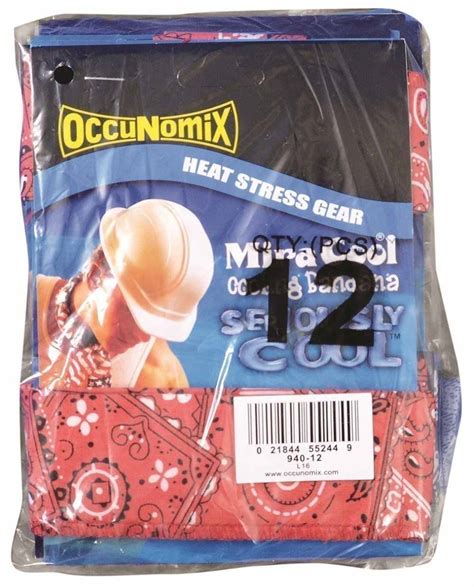 Occunomix MiraCool 940 Cooling Neck Bandanas - 12 Pack