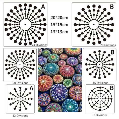 Blugul Mandala Stencils Mandala Dotting Tools Painting Templates For