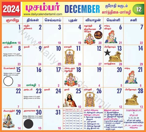 Tamil Calendar December In Tamil