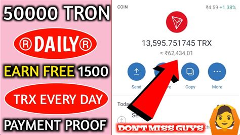 Free Earn Trx Daily How To Earn Free Trx Without Investment New