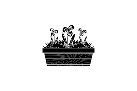 Spring Flower Long Pot 18 Solid Icon Graphic By Raysaozora · Creative