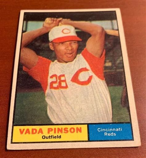 1961 Topps 110 Vada Pinson Baseball Card Cincinnati Reds EBay