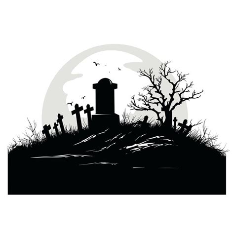 Premium Vector Halloween Grave Stone Vector Illustration