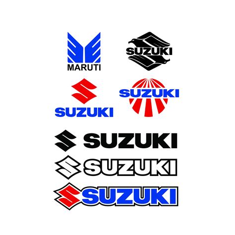 7 Pack Svg File Suzuki Motorcycle Vintage And Modern Logos Maruti Svg