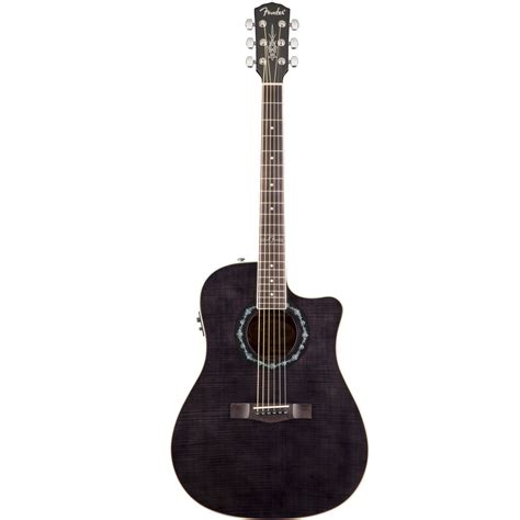 Fender T Bucket 300CE Trans Blk Flame Maple Semi Acoustic Guitar