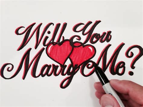 How To Write Will You Marry Me In Fancy Cursive With Hearts