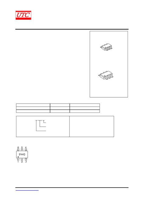 U74LVC2G14G AL6 R Datasheet 1 5 Pages UTC DUAL SCHMITT TRIGGER