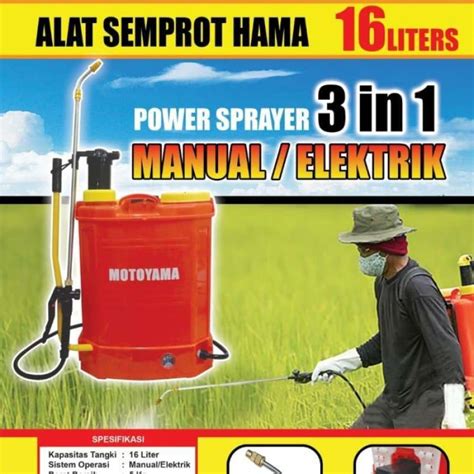 Promo Motoyama Power Sprayer 2 Fungsi Manual Dan Elektrik Alat Semprot