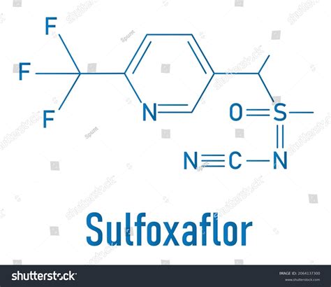 Sulfoxaflor Isoclast Insecticide Molecule Skeletal Formula Stock Vector