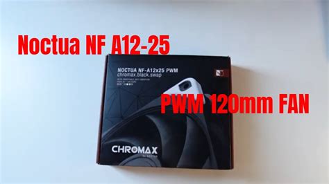 Noctua NF A12-25 PWM Chromax 120MM FAN - Unboxing & Looks - YouTube