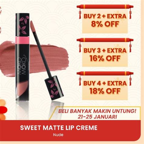 Jual Termurah KF Moko Moko Sweet Matte Lip Creme Nude Shopee Indonesia