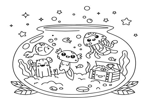 Kawaii Animal Coloring Pages - Coloring Pages For Kids And Adults