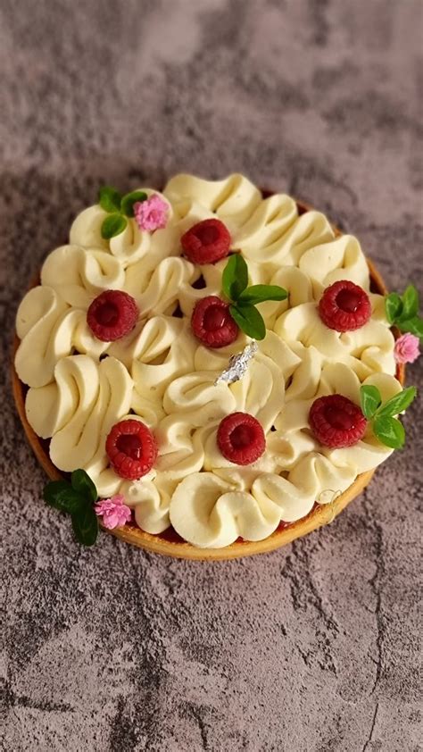 Tarte Framboise Ganache Mont E Vanille Gourmandise Assia