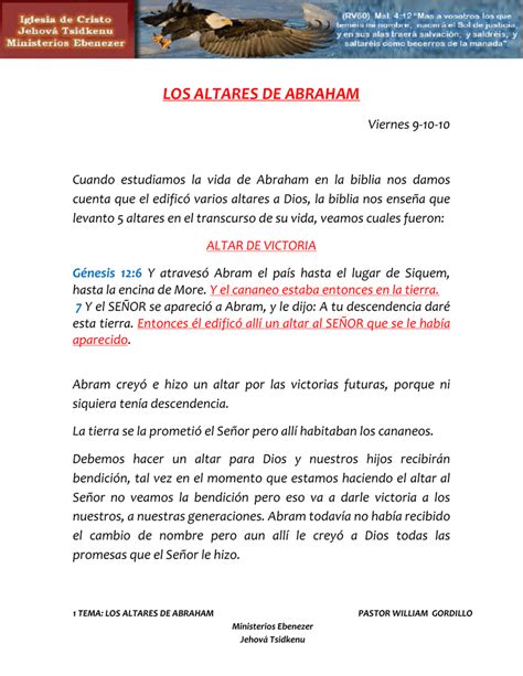 Los Altares De Abraham