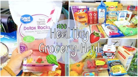 Healthy Grocery Haul On A Budget Walmart Grocery Haul Youtube