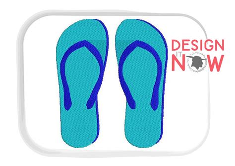 Flip Flops Machine Embroidery Design Flip Flops Summer Beach Shoes 5