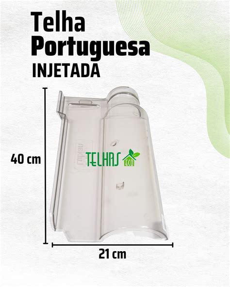 Kit 10 Telhas Transparente Portuguesa Injetada 40x21 Lubian Telhas Eco