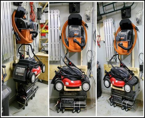 Garage Storage Lawn Mower Storage Diy Garage Storage