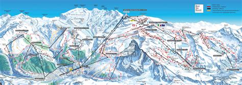 Pistekaart Breuil Cervinia Skigebied Met 322km Piste In Italië