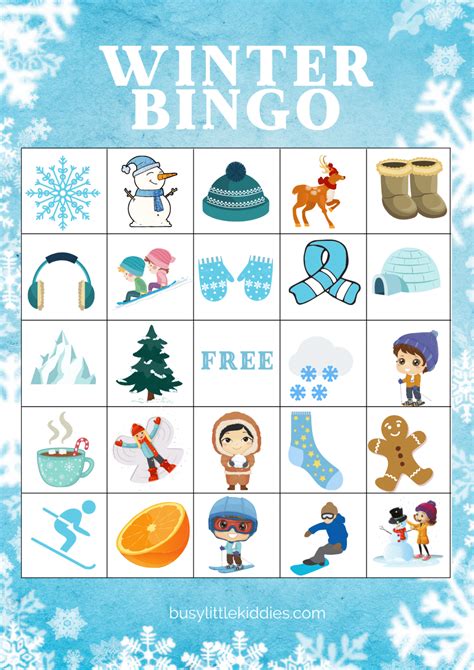 Winter Bingo Free Printable Artofit