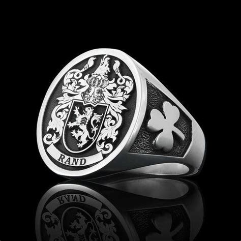 Rand family crest ring | Family crest rings, Family crest, Crest