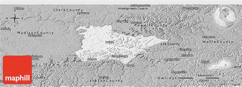 Gray Panoramic Map Of Estill County