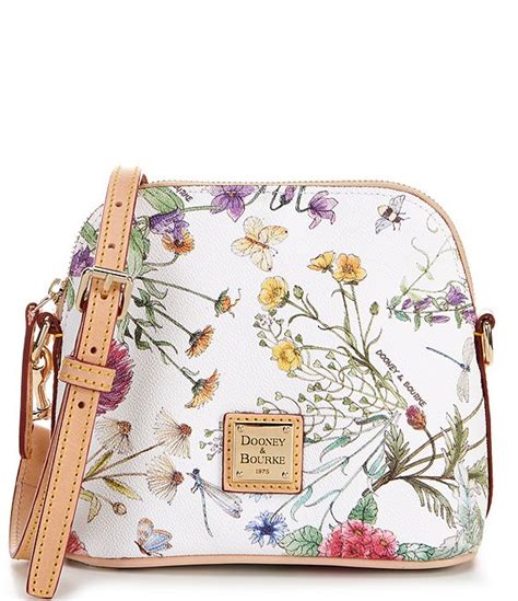 Dooney Bourke Botanical Collection Zip Domed Leather Crossbody Bag