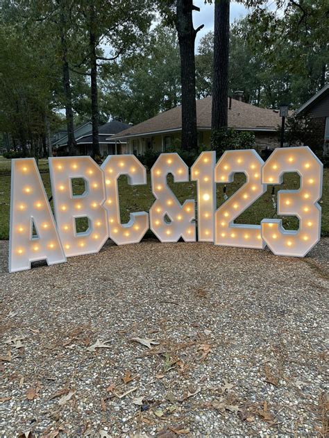 Marquee Letters And Numbers 3D Letters Wedding And Event Etsy