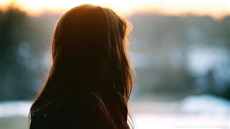 Wallpaper Sunlight Women Outdoors Sunset Brunette Reflection