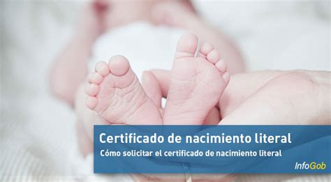 Certificado de nacimiento literal 2025 Cómo solicitarlo online