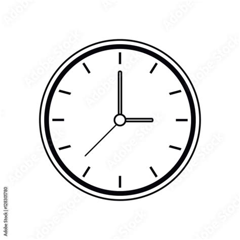 Pictogram Clock Time Watch Work Icon Vector Illustration Eps 10 Stock