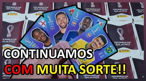 ABRINDO 10 PACOTINHOS DO ÁLBUM DE FIGURINHAS DA COPA DO MUNDO 2022