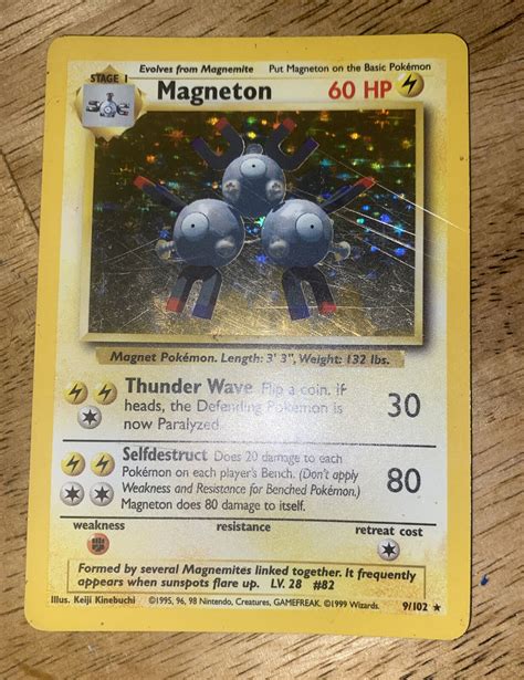 Pokémon TCG Magneton Base Set 9 102 Holo Unlimited Holo Rare eBay